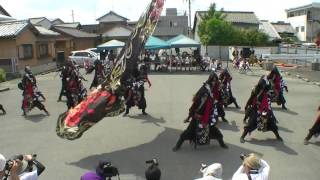 よさこい炎舞連『神陽～Sin～』「神弥-shiNobi-」② 一身田七夕まつり2017