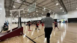 916 Dream Chasers 2031 White vs Backcourt Madness 11u.  At Sports New Years Slam.  1/20/24.  W 34-24