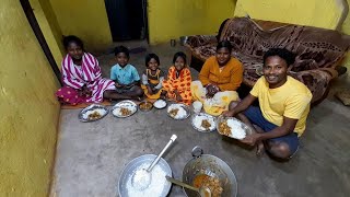 Dinner | village lifestyle |🇮🇳 India|eating rice and chicken