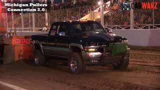 Pro Street Diesel Trucks At WMP Truck Pulls In Hart Michigan 2018