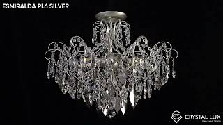 ПОТОЛОЧНЫЙ СВЕТИЛЬНИК | ЛЮСТРА ESMIRALDA PL6 SILVER | CRYSTAL LUX