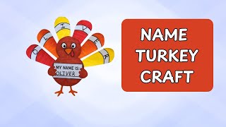 Name Turkey Craft for Kids | Thanksgiving Craft