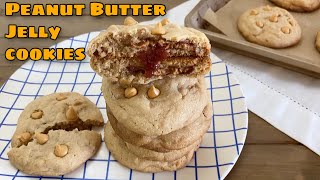 쉬운 홈베이킹 🍪충격적으로 맛있는 쿠키! 모두가 극찬한 땅콩버터잼쿠키 Peanut Butter Jelly Cookies