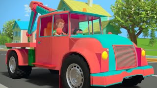 Wheels On The Tow Truck + More Vehicles Songs for Babies