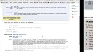 MLA 8 or 9 - Citing an Article from an Online Database