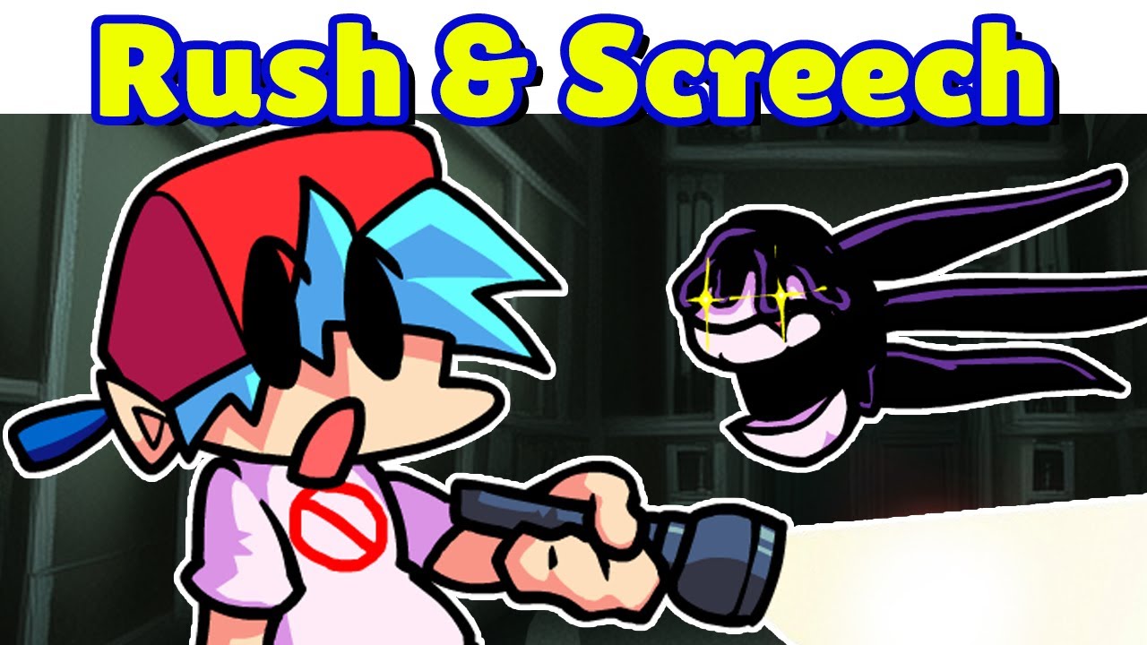 Friday Night Funkin' VS DOORS | Rush & Screech (Roblox DOORS 1 to 100) (FNF Mod/Hard)