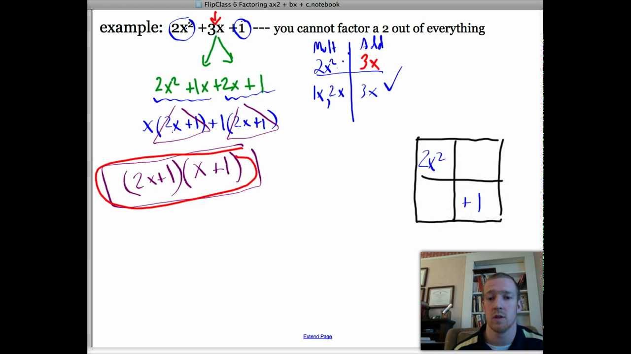 Topic 5 FACTORING Ax2 Bx C - YouTube