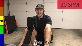 Rowing Workout #1 - POWER - 4x6 min / 2 min off - With Music