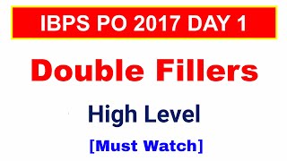 Double fillers CAT Level  , English Language IBPS PO | IBPS Clerk | IBPS RRB PO [ In Hindi ]
