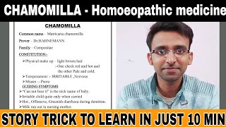 CHAMOMILLA - Homoeopathic medicine, Story trick to learn Homoeopathic medicine