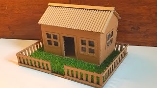 Cardboard House | How To Make Small Cardboard House | Beautiful & Easy |