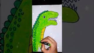 easy handprint dinosaur drawing for kids| easy drawing for kids