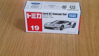 UNBOXING Takara tomy tomica regular series #19 ford gt concept car