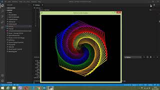 draw Rainbow Benzene using Turtle Programming