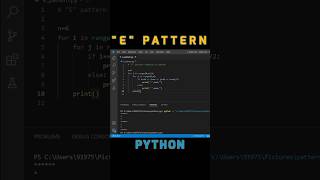 "E" Alphabet star pattern in python. #shorts #programming
