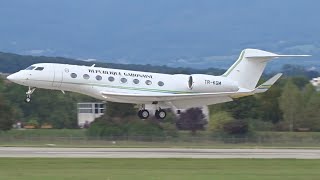 *RARE* Gabon Government Gulfstream G650ER TR-KGM landing at Geneva/GVA/LSGG