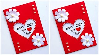 Happy New year card 2023 / How to make new year greeting card / New year card making ideas easy