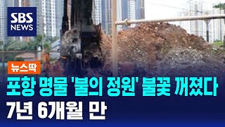 포항 명물 '불의 정원' 불꽃 꺼졌다…7년 6개월 만 / SBS / 뉴스딱