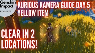 Genshin Impact Kurious Kamera Quest Guide Day 5 Yellow Item - Clear in 2 Locations!