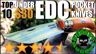TOP 10 BEST BUDGET EDC (EVERYDAY CARRY) POCKET KNIVES -- ALL w/4.5+ STARS ON AMAZON.COM
