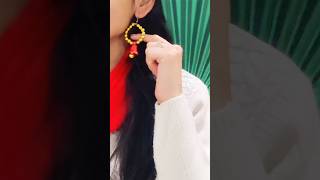 Earring Design/ How to make earring/diyearrings /pearl earrings🤗Handmade Earring #DIY #shorts