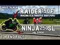 SUZUKI RAIDER 150 Fi (RACING ECU) vs KAWASAKI NINJA 250 SL (ALL STOCK) | TOP END RACE