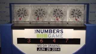 Midday Numbers Game Drawing: Sunday, June 29, 2014