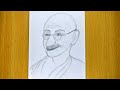 How to Draw Mahatma Gandhi Step By Step Very easy