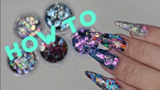 Encapsulating Chunky BR Custom Glitter | Hard Gel | Step By Step Nail  Preparation