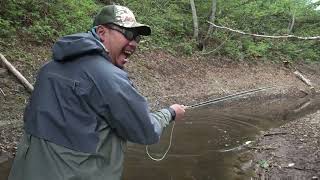 Sight fishing Ito(Taimen) in a tiny creek Lake Shumarinai/Hokkaido