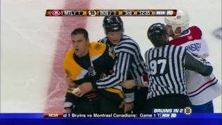 Milan Lucic fights Mike Komisarek 11/13/08 [HD]