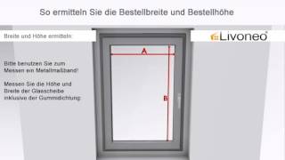 Plissee messen: Fenster für ein VS2-Modell ausmessen