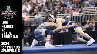 Levi Haines vs. Bryce Andonian: 2024 NCAA wrestling semifinal (157 pounds)