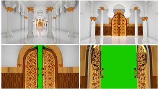 Door Open Mosque Green Screen Video Free Footage