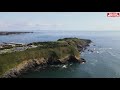 kanagawa prefecture castle is an island drone aerial view 4k