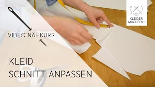 Schnittmuster anpassen Taille - A Linien Kleid ALEXA nähen