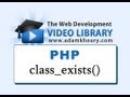 PHP Tutorial - class_exists() Function Object Oriented Programming OOP