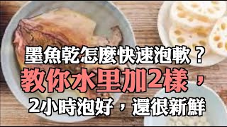 墨魚乾怎麼快速泡軟？教你水里加2樣，2小時泡好，還很新鮮