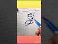 g letter writing style cursive handwriting calligraphy how to write g letter