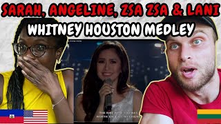 REACTION TO Sarah Geronimo, Angeline, Zsa Zsa, Lani - Whitney Houston Medley | FIRST TIME WATCHING