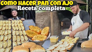 🚨como hacer PAN CON AJO (receta para negocio) FACIL Y RAPIDO