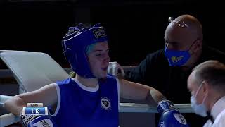 Bojna Gojkovic MNE - Tara Bohatjuk BIH /57 kg/ SEMIFINALS - EUBC Youth Championship 2020