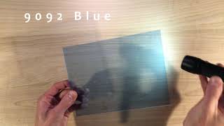 Fluorescent Acrylic Plexiglass Sheet - 9092 Transparent Blue