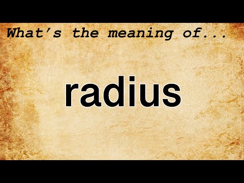 What is the origin of the word radius?