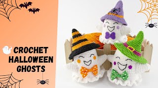 🇺🇸 Crochet Halloween Ghost/Amigurumi Halloween Ghost Tutorial/Crochet Halloween Decoration - UPDATE