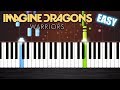 Imagine Dragons - Warriors (League of Legends) - EASY Piano Tutorial by PlutaX