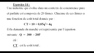 TD Microéconomie EXERCICE 13 \