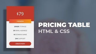 Awesome pricing table using only HTML & CSS