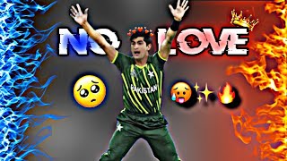 Naseem Shah x No Love😈|| Naseem Shah Attitude Bowling 🔥  || Attitude Status👑