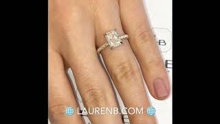 2.70 ct Radiant Cut Moissanite Two-Tone Engagement Ring